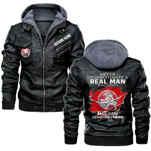 Never Underestimate A Real Man Who Loves Holden Leather Jacket, Warm Jacket, Winter Outer Wear