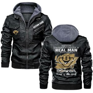 Never Underestimate A Real Man Who Loves Scania V8 Leather Jacket, Warm Jacket, Winter Outer Wear