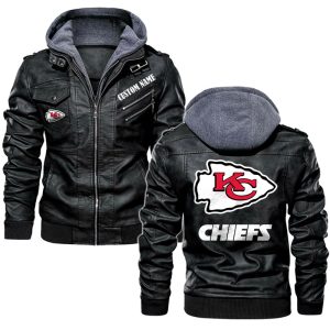 Kansas City Chiefs Custom Name Leather Jacket, Warm Jacket, Winter Outer Wear