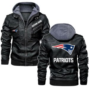 New England Patriots Custom Name Leather Jacket, Warm Jacket, Winter Outer Wear