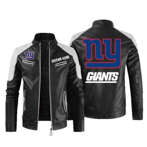New York Giants Custom Name Leather Jacket, Warm Jacket, Winter Outer Wear