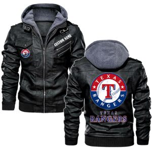 Texas Rangers Custom Name Leather Jacket, Warm Jacket, Winter Outer Wear
