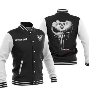 Custom Name Punisher Skull Valtra Varsity Jacket, Baseball Jacket, Warm Jacket, Winter Outer Wear