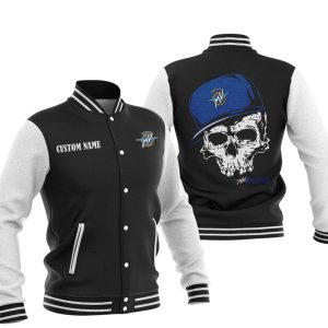 Custom Name Skull Design MV Agusta Varsity Jacket, Baseball Jacket, Warm Jacket, Winter Outer Wear