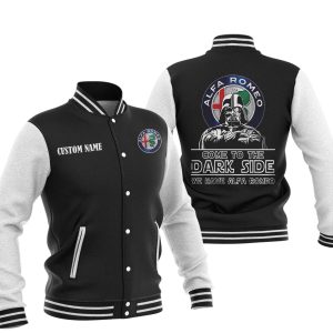 Come To The Dark Side Star War Alfa Romeo Varsity Jacket, Baseball Jacket, Warm Jacket, Winter Outer Wear