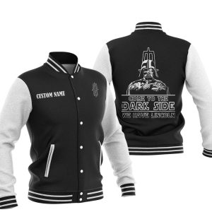 Come To The Dark Side Star War Lincoln Varsity Jacket, Baseball Jacket, Warm Jacket, Winter Outer Wear