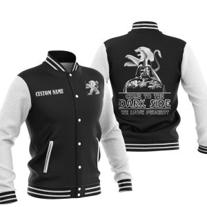 Come To The Dark Side Star War Peugeot Varsity Jacket, Baseball Jacket, Warm Jacket, Winter Outer Wear