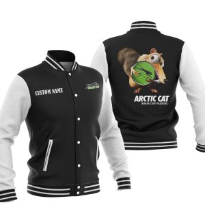 Scrat  Squirrel In Ice Age Arctic cat Varsity Jacket, Baseball Jacket, Warm Jacket, Winter Outer Wear