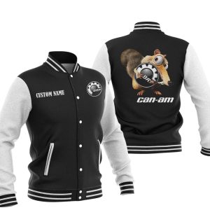 Scrat  Squirrel In Ice Age Can Am motorcycles Varsity Jacket, Baseball Jacket, Warm Jacket, Winter Outer Wear