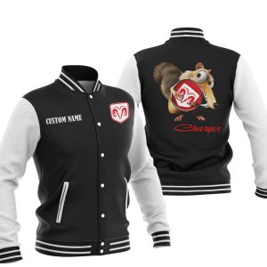 Scrat  Squirrel In Ice Age Dodge Charger Varsity Jacket, Baseball Jacket, Warm Jacket, Winter Outer Wear