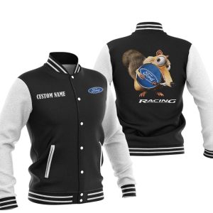 Scrat  Squirrel In Ice Age Ford Racing Varsity Jacket, Baseball Jacket, Warm Jacket, Winter Outer Wear
