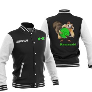 Scrat  Squirrel In Ice Age Kawasaki Varsity Jacket, Baseball Jacket, Warm Jacket, Winter Outer Wear