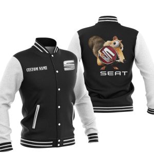 Scrat  Squirrel In Ice Age SEAT Varsity Jacket, Baseball Jacket, Warm Jacket, Winter Outer Wear