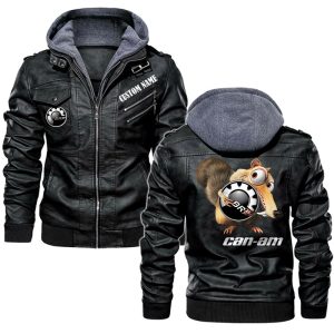 Scrat  Squirrel In Ice Age Can Am motorcycles Leather Jacket, Warm Jacket, Winter Outer Wear