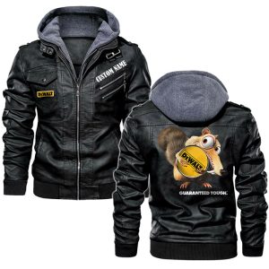 Scrat  Squirrel In Ice Age DeWalt Leather Jacket, Warm Jacket, Winter Outer Wear