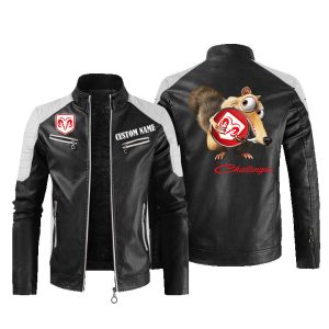 Scrat  Squirrel In Ice Age Dodge Challenger Leather Jacket, Warm Jacket, Winter Outer Wear