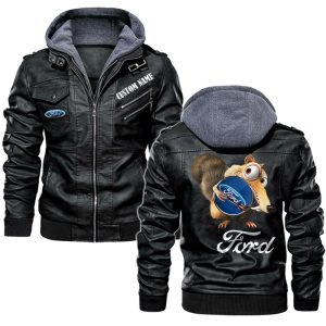 Scrat  Squirrel In Ice Age Ford Motor Company Leather Jacket, Warm Jacket, Winter Outer Wear