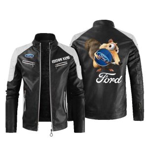 Scrat  Squirrel In Ice Age Ford Motor Company Leather Jacket, Warm Jacket, Winter Outer Wear
