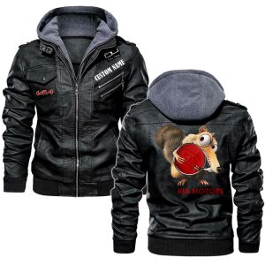Scrat  Squirrel In Ice Age Kia Leather Jacket, Warm Jacket, Winter Outer Wear