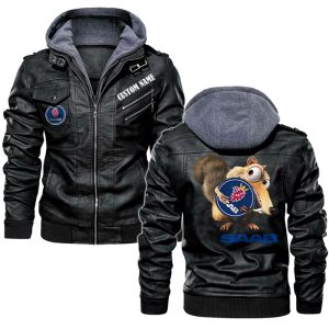 Scrat  Squirrel In Ice Age SAAB Leather Jacket, Warm Jacket, Winter Outer Wear