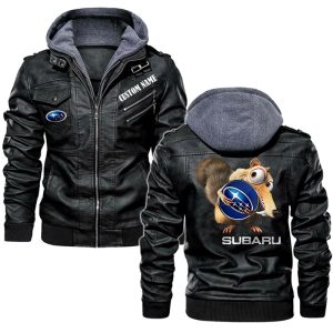 Scrat  Squirrel In Ice Age Subaru Leather Jacket, Warm Jacket, Winter Outer Wear