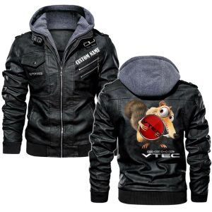 Scrat  Squirrel In Ice Age VTEC Leather Jacket, Warm Jacket, Winter Outer Wear
