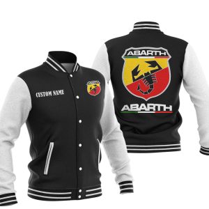 Custom Name Abarth Varsity Jacket, Baseball Jacket, Warm Jacket, Winter Outer Wear