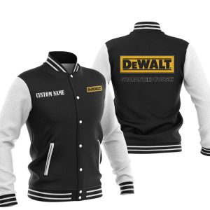 Custom Name DeWalt Varsity Jacket, Baseball Jacket, Warm Jacket, Winter Outer Wear
