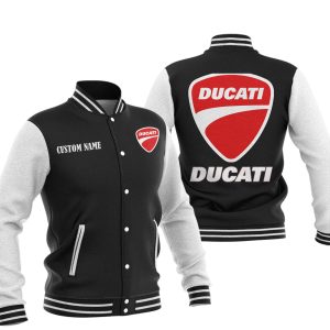 Custom Name Ducati Varsity Jacket, Baseball Jacket, Warm Jacket, Winter Outer Wear