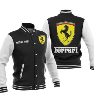 Custom Name Ferrari Varsity Jacket, Baseball Jacket, Warm Jacket, Winter Outer Wear