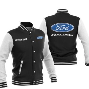 Custom Name Ford Racing Varsity Jacket, Baseball Jacket, Warm Jacket, Winter Outer Wear