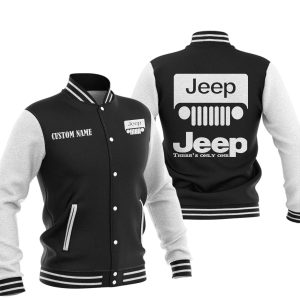 Custom Name Jeep Varsity Jacket, Baseball Jacket, Warm Jacket, Winter Outer Wear