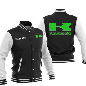 Custom Name Kawasaki Varsity Jacket, Baseball Jacket, Warm Jacket, Winter Outer Wear