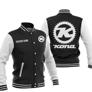 Custom Name Kona Bicycle Company Varsity Jacket, Baseball Jacket, Warm Jacket, Winter Outer Wear