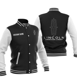 Custom Name Lincoln Varsity Jacket, Baseball Jacket, Warm Jacket, Winter Outer Wear