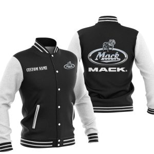 Custom Name Mack Trucks Varsity Jacket, Baseball Jacket, Warm Jacket, Winter Outer Wear