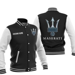 Custom Name Maserati Varsity Jacket, Baseball Jacket, Warm Jacket, Winter Outer Wear