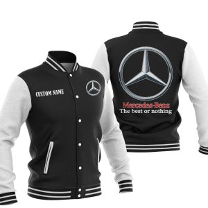 Custom Name Mercedes Benz Varsity Jacket, Baseball Jacket, Warm Jacket, Winter Outer Wear
