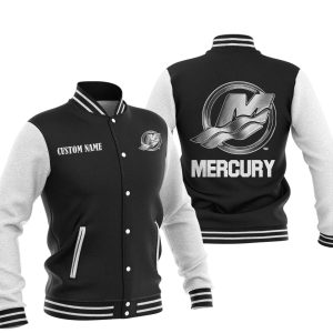 Custom Name Mercury Marine Varsity Jacket, Baseball Jacket, Warm Jacket, Winter Outer Wear