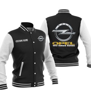 Custom Name Opel Varsity Jacket, Baseball Jacket, Warm Jacket, Winter Outer Wear