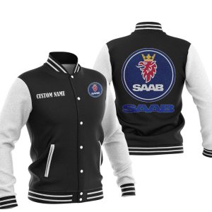 Custom Name SAAB Varsity Jacket, Baseball Jacket, Warm Jacket, Winter Outer Wear