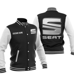 Custom Name SEAT Varsity Jacket, Baseball Jacket, Warm Jacket, Winter Outer Wear