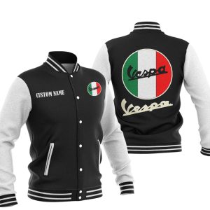 Custom Name Vespa Varsity Jacket, Baseball Jacket, Warm Jacket, Winter Outer Wear