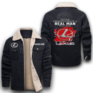Never Underestimate A Real Man Who Loves Lexus Leather Jacket With Velvet Inside, Winter Outer Wear For Men And Women