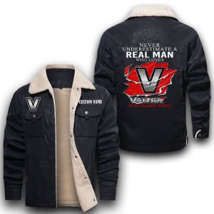 Never Underestimate A Real Man Who Loves Valtra Leather Jacket With Velvet Inside, Winter Outer Wear For Men And Women