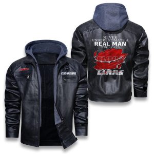 Never Underestimate A Real Man Who Loves Claas Removable Hood Leather Jacket, Winter Outer Wear For Men And Women