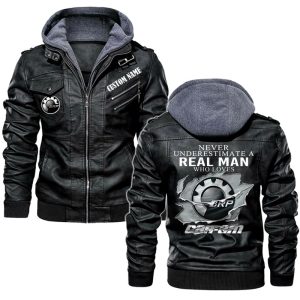 Never Underestimate A Real Man Who Loves Can Am motorcycles Leather Jacket, Warm Jacket, Winter Outer Wear