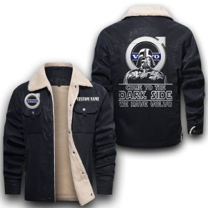 Come To The Dark Side Star War AB Volvo Leather Jacket With Velvet Inside, Winter Outer Wear For Men And Women