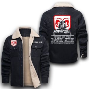 Come To The Dark Side Star War Dodge Challenger Leather Jacket With Velvet Inside, Winter Outer Wear For Men And Women