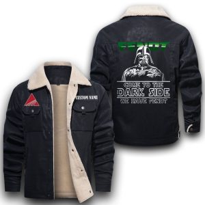 Come To The Dark Side Star War Fendt Leather Jacket With Velvet Inside, Winter Outer Wear For Men And Women